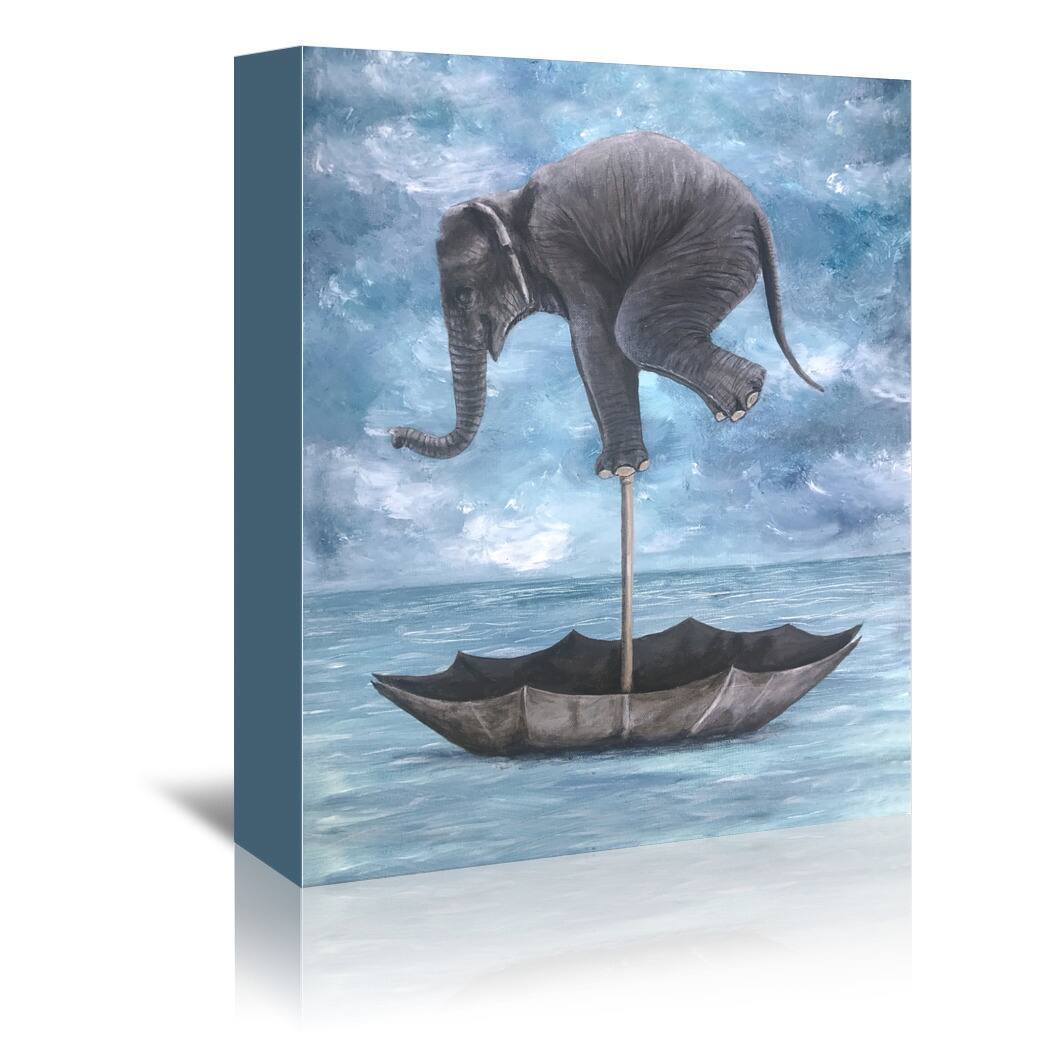 Americanflat 8" x 10" Elephant In Balance by Coco De Paris Wrapped